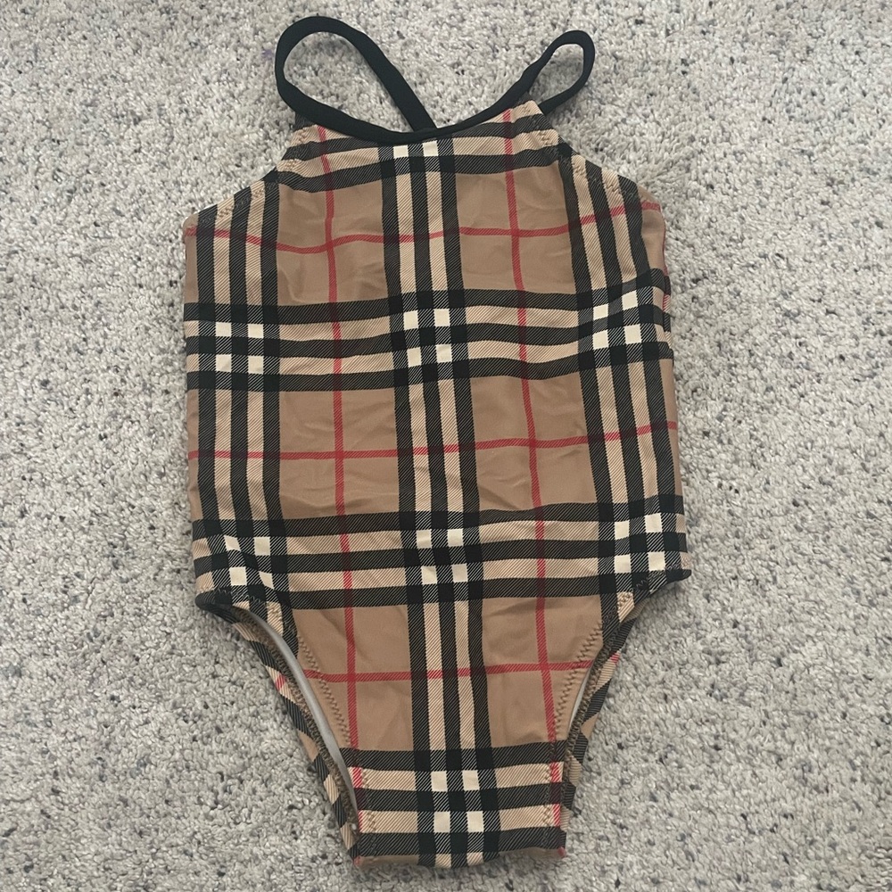 Burberry Plaid One-Piece Swimsuit
